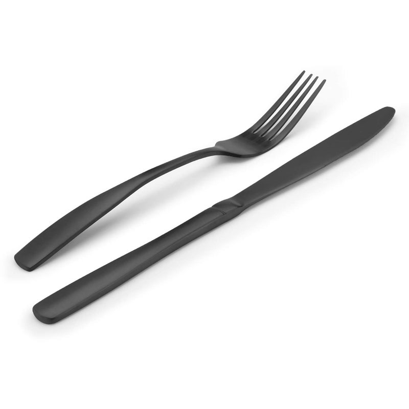 Bysta Matte Black Silverware Set, Bysta 20-Piece Stainless Steel Flatware Set, Kitchen Utensil Set Service for 4, Tableware Cutlery Set for Home and Restaurant, Satin Finish, Dishwasher Safe - Image 3